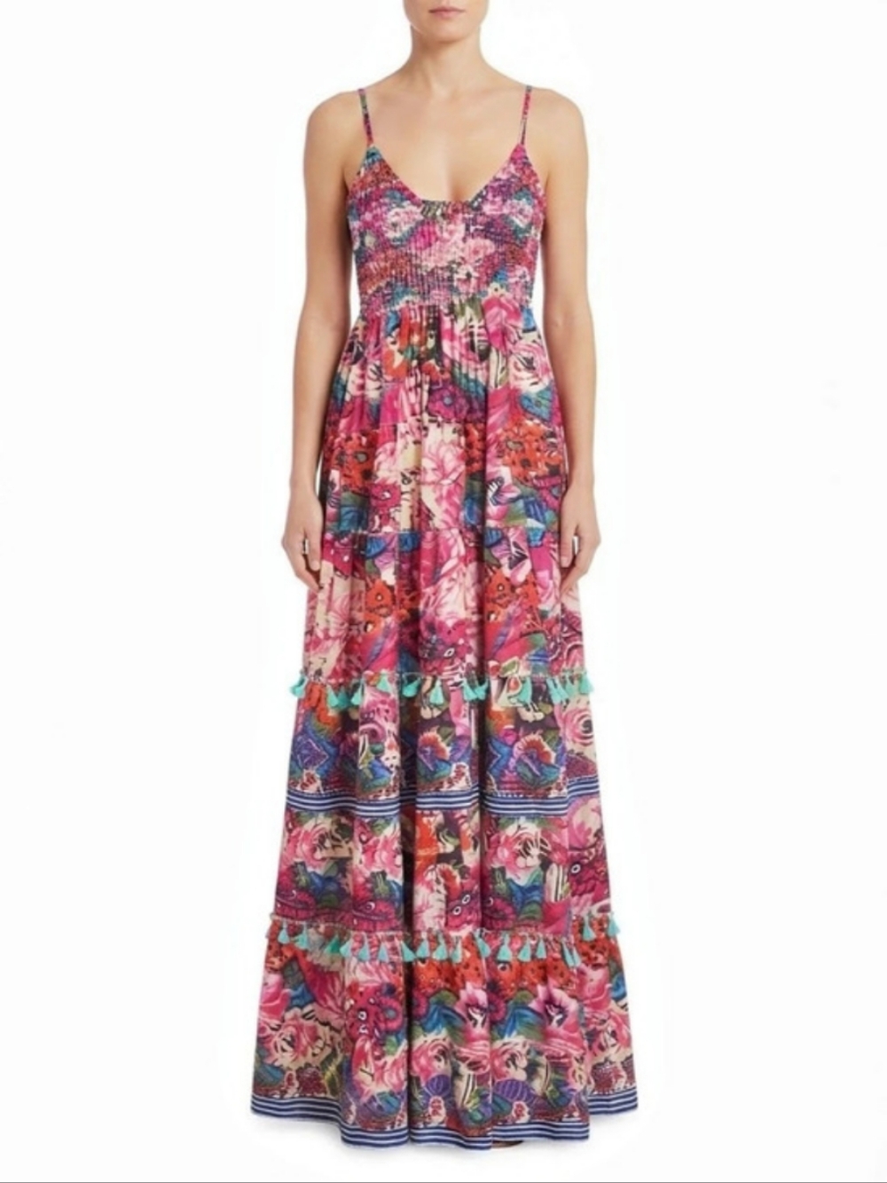 Antica Sartoria Boho Floral Maxi Dress One Size